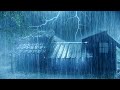 Heavy Rain Sounds for Sleep, Relax, Study | Torrential Rain on Metal Roof &amp; Intense Thunder at Night