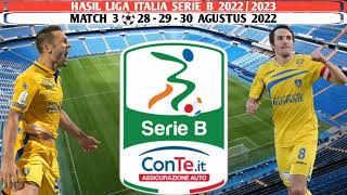 HASIL LENGKAP LIGA ITALIA SERIE B 2022/2023 MATCH 3 || SALAM OLAHRAGA