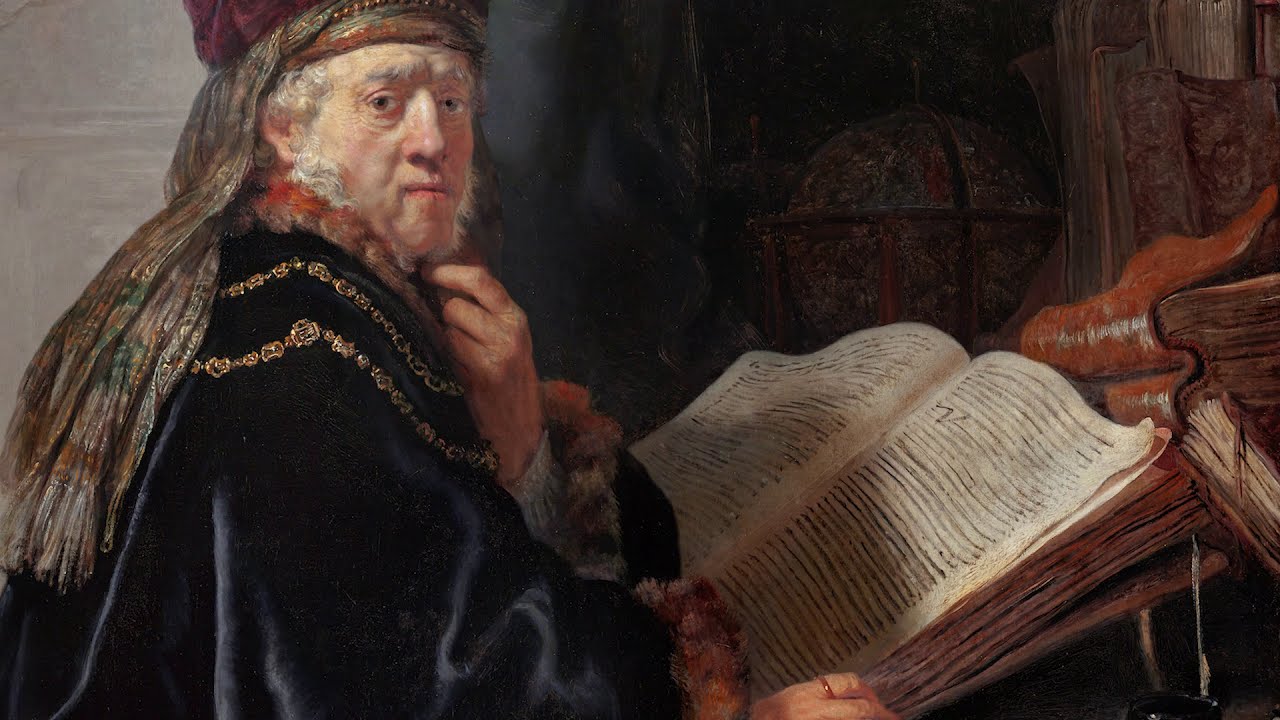 Rembrandt: Portrét člověka | Učenec ve studovně - YouTube