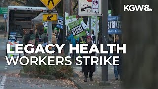 Unionized Legacy Health workers go on strike