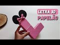 DIY LETRA 3D USANDO PAPELÃO