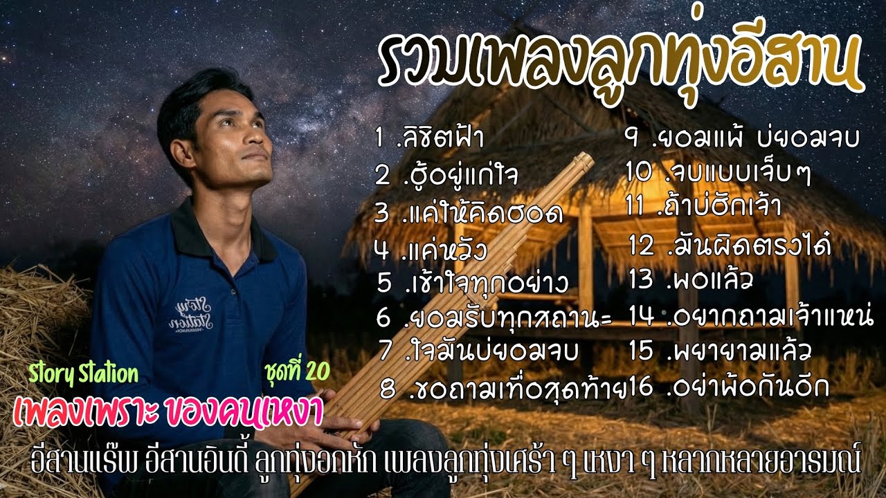 รวมเพลงลูกทุ่งอีสาน เพลงเพราะ ของคนเหงา ชุดที่ 20  ลิขิตฟ้า : Story Station
