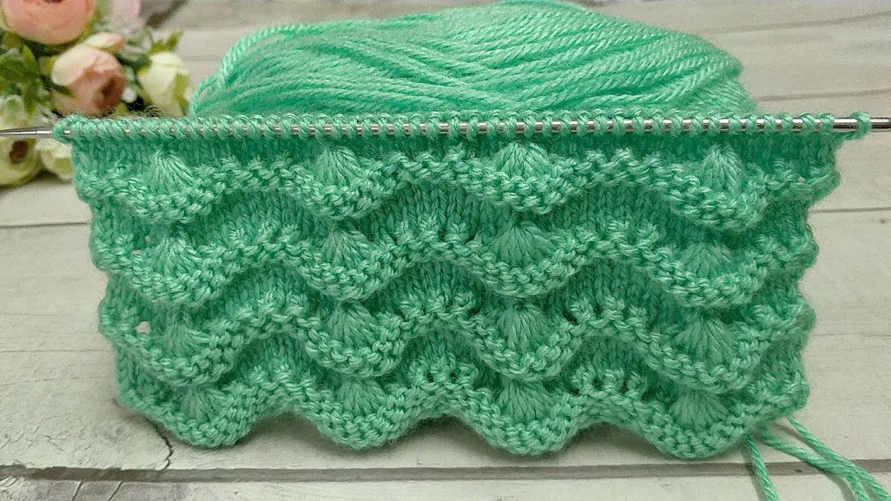 Очень простой узор для вязания в стиле «старый сланец»