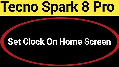 How to set clock on home screen, Tecno Spark 8 Pro me time set kaise karen