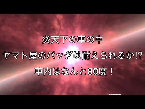 炎天下の車内は80度！  ヤマト屋のバッグは高温の車内で耐えられるか!？