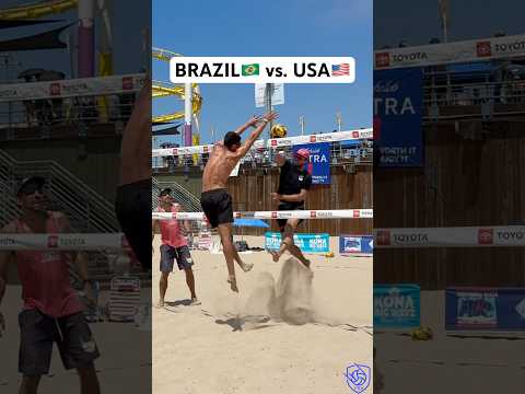 Brazil BIG BLOCK Over USA Volleyball Beachvolleyball Volleyballworld