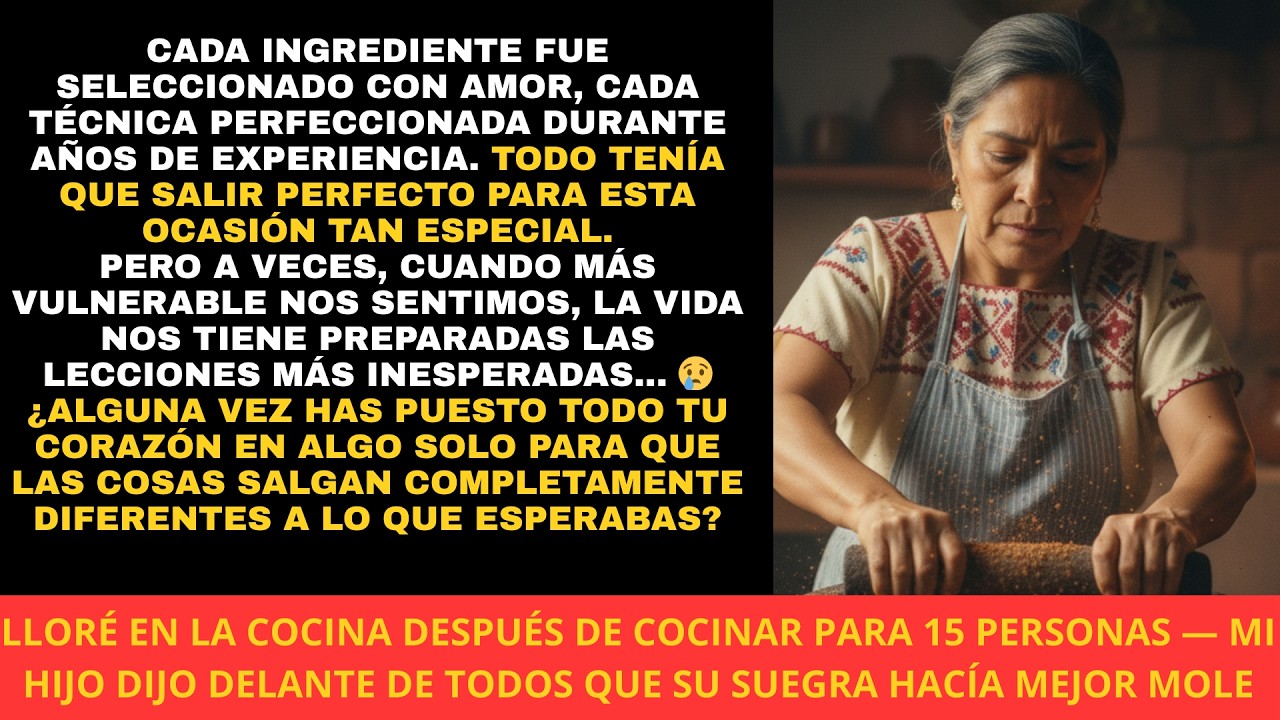 Lloré en la cocina después de cocinar para 15 personas, mi hijo dijo que su suegra hacía mejor