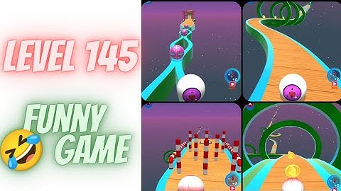 Sky Rolling Ball 🤣 3D Game Level 145 | Funny sounds effects | World interesting game | Mobile Game