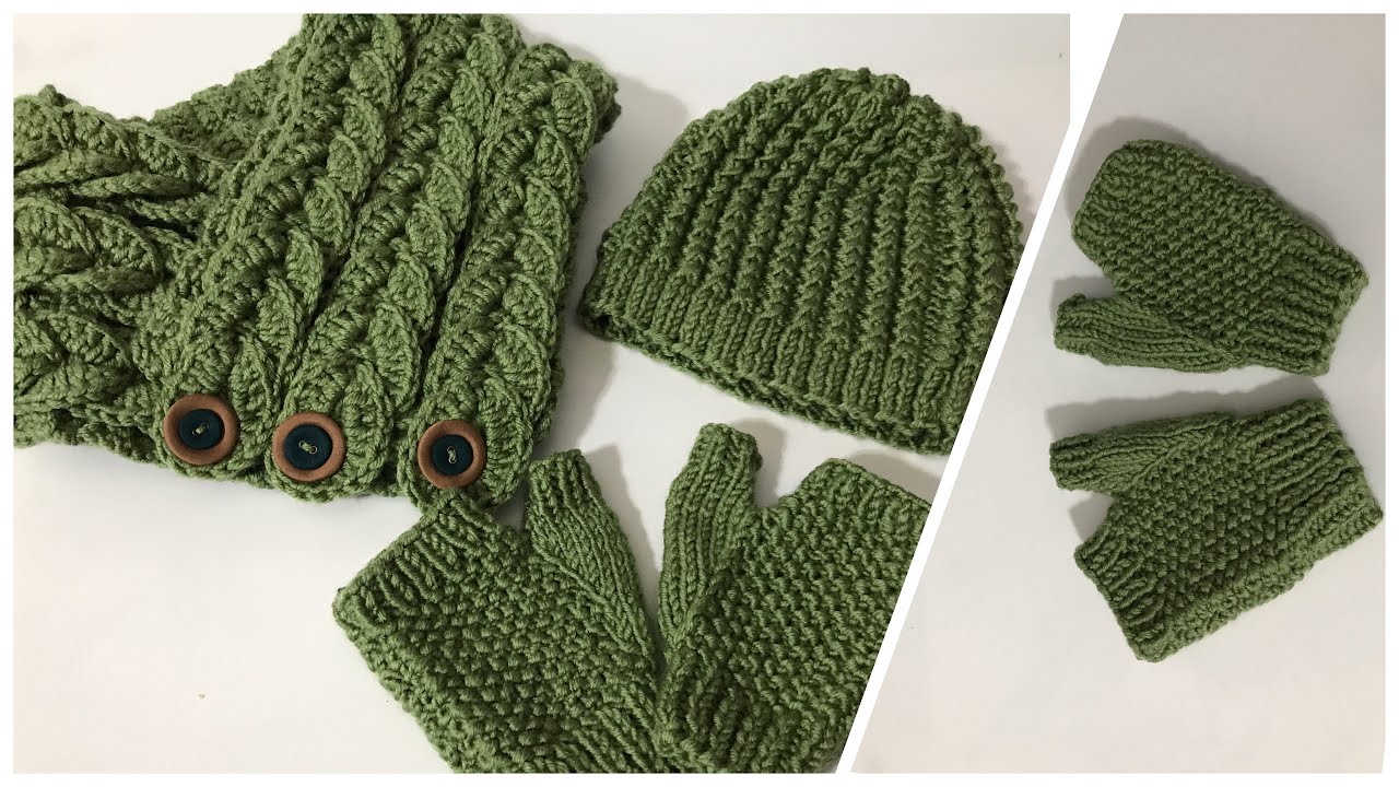 İki  Şiş İle Çok Kolay Yarım Parmak Eldiven Yapılışı / Yarım Kalan İplerinizi Değerlendirin ❤️