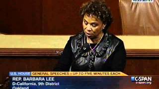 Congresswoman Barbara Lee Speaks Out for the Extension of Unemployment Benefits