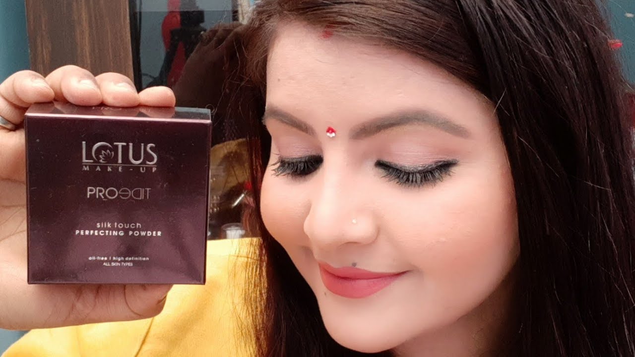 Lotus makeup pro edit silk touch perfecting powder review demo best compact for oily skin RARA