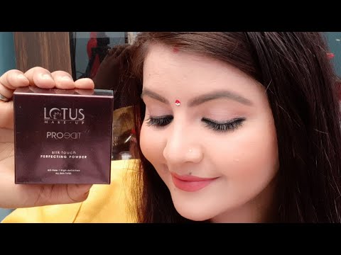 Lotus makeup pro edit silk touch perfecting powder review & demo | best compact for oily skin | RARA