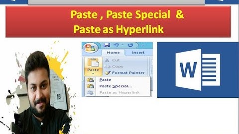 Topic:- MS-Word में  Paste| Paste Special & | Paste as Hyperlink |by:- SOURABH SRIVASTAVA