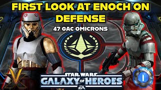 First look at Enoch on Defense! 47 GAC Omicron Opponent! -  Kyber 1 Grand Arena | SWGOH