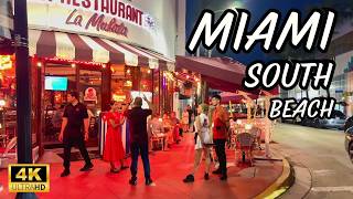 South Beach Miami After Dark 2026 | Española Way & Ocean Drive | 4K