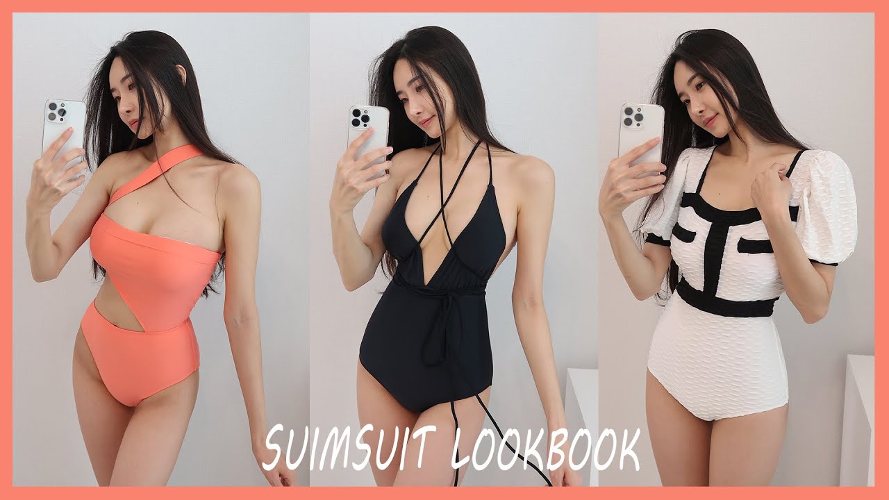 ⁣[세로룩북] 🩱호캉스수영복 모노키니/신상하울/수영복룩북/모노키니/비키니/monokini,bikinilookbook,fashion haul