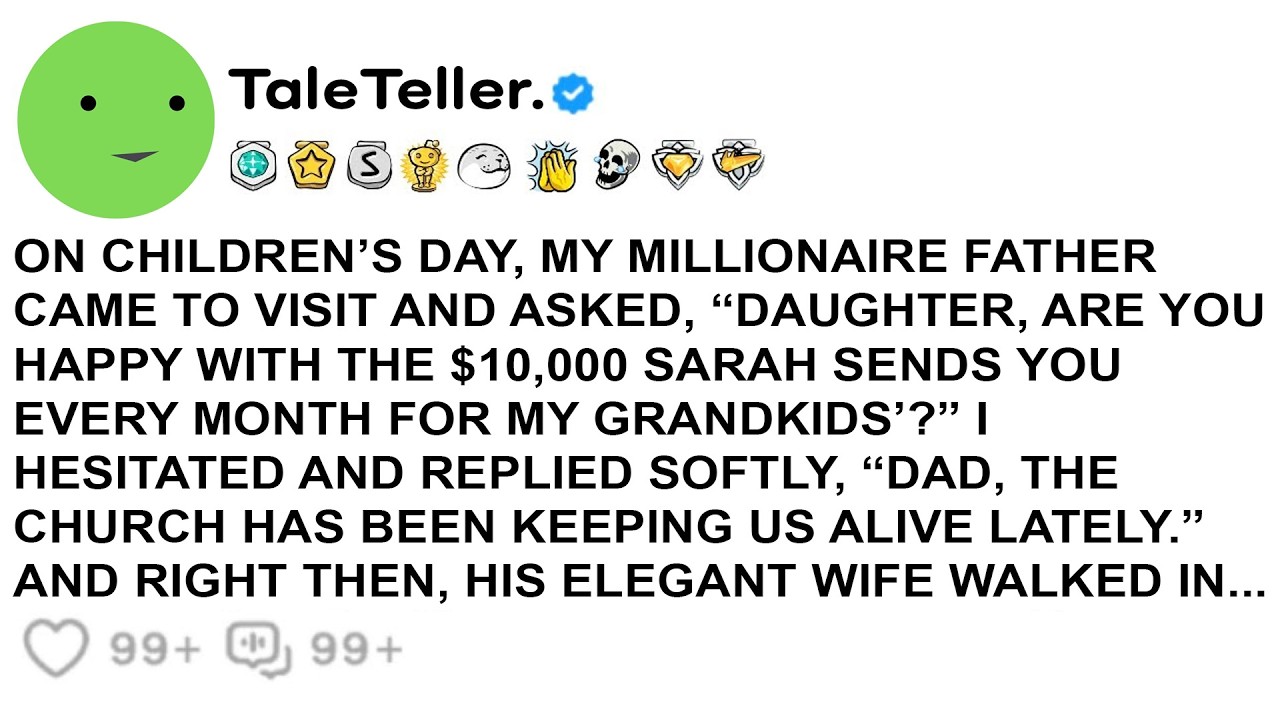 ON CHILDREN’S DAY, MY MILLIONAIRE FATHER CAME TO VISIT AND ASKED,“DAUGHTER, ARE YOU HAPPY WITH THE