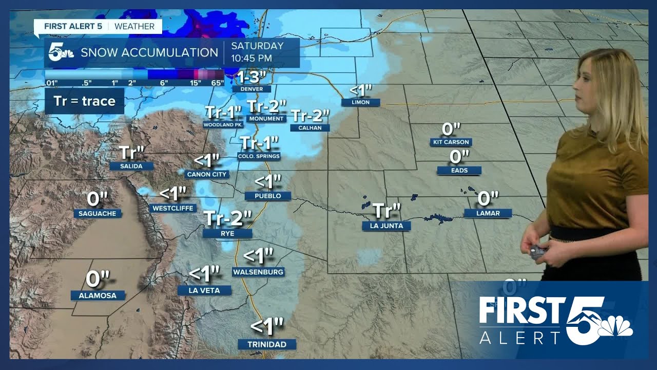 Cold with snow showers on Saturday in southern Colorado - YouTube