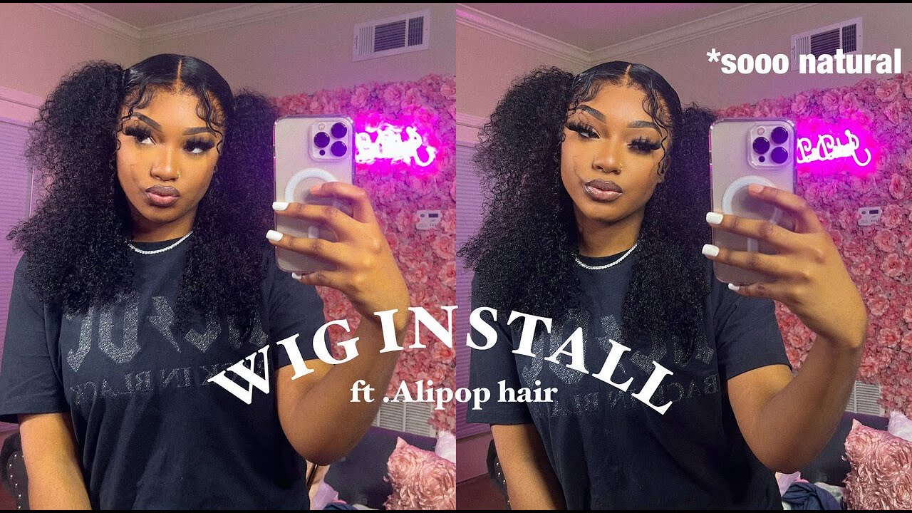 Most NATURAL Hairline on Wig GLUELESS ( 4c Baby Hairs) | ft Alipop Hair ...
