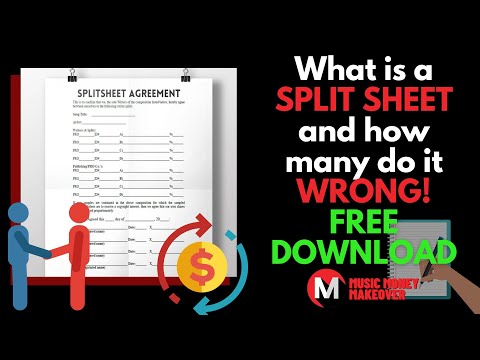 What is a SPLIT SHEET and how many do it wrong! FREE DOWNLOAD