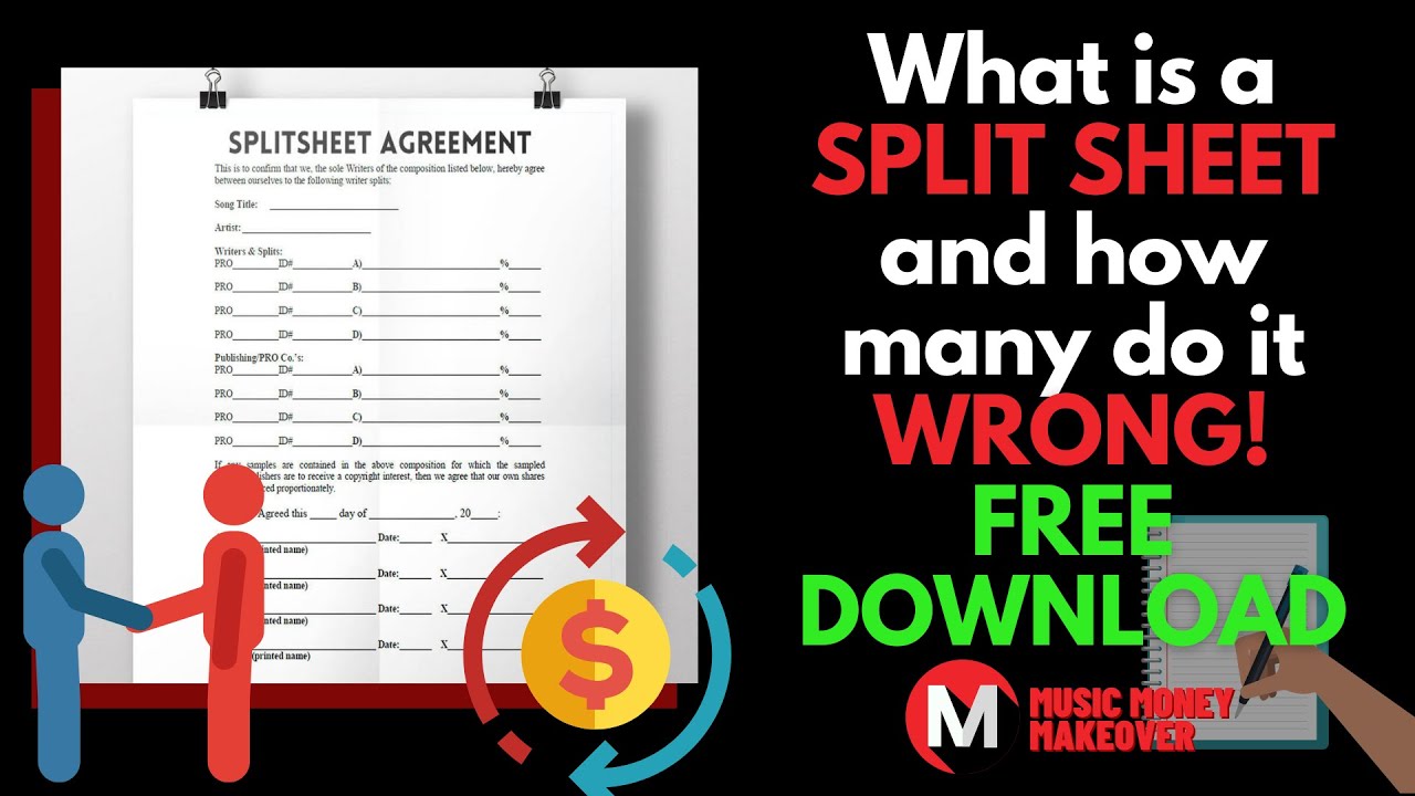 What is a SPLIT SHEET and how many do it wrong! FREE DOWNLOAD