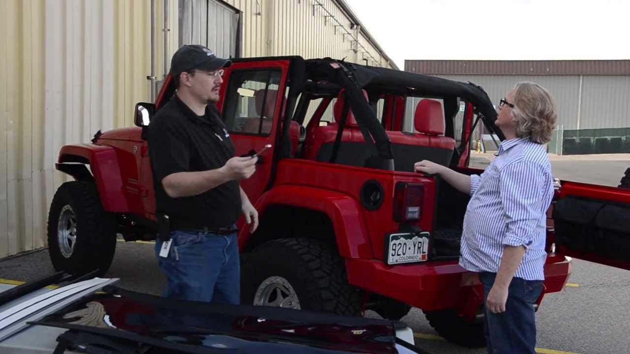 Bestop - Trektop install, JK Unlimited (Four Door) - YouTube