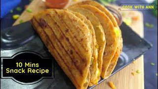 10 minutes Snacks Recipe | Leftover Roti Recipe | Roti Tacos Recipe | बची हुई रोटी से बनाये नाश्ता