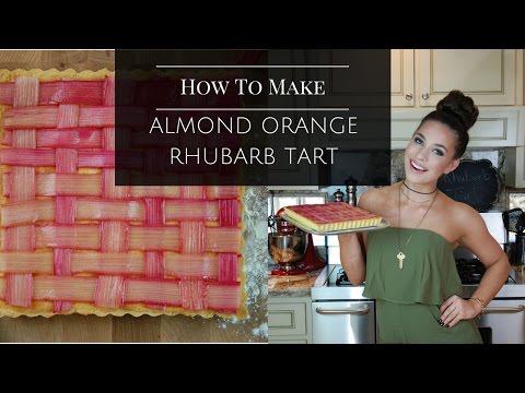 DELICIOUS Almond Orange Rhubarb Tart | Kyndra's Kitchen