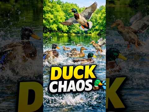 غزت البط هذه البحيرة صاخبة برية ومريحة بشكل مدهش الحياة البرية بطة شورت طبيعة