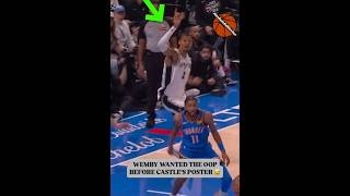 Stefon Castle with a NASTY poster 👀🫣 #GuruBasketballKieroSays #StefonCastle #Wembanyama #Spurs #NBA