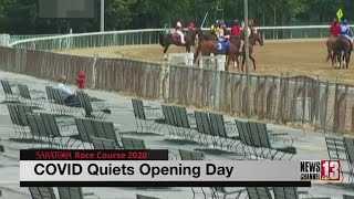 Eerie opening day at Saratoga