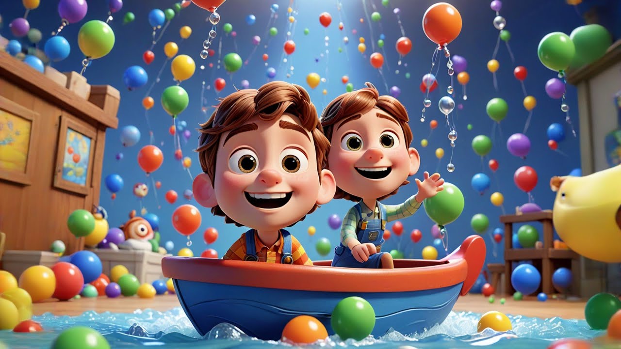 Three Toy Boats Splash in the Tub + More Nursery Rhymes & Kids Songs