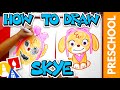 How To Draw Skye From PAW Patrol - Preschool