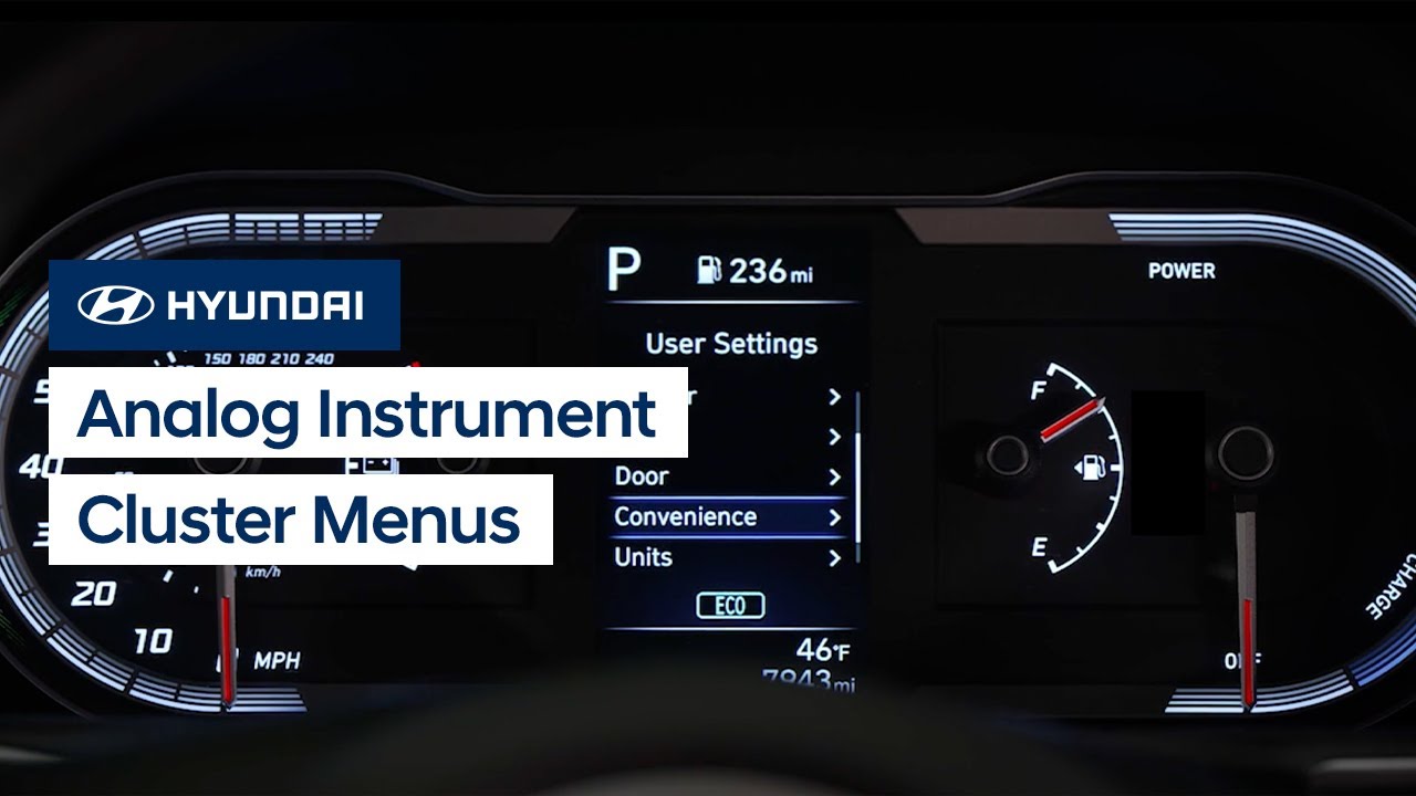 Analog Instrument Cluster Menus | Hyundai