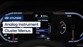 Analog Instrument Cluster Menus | Hyundai