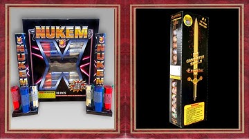 Fireworks Demo (Canister Shell) - 22 Excalibur (World Class) Shells & 9 Nukem (Firehawk) Shells