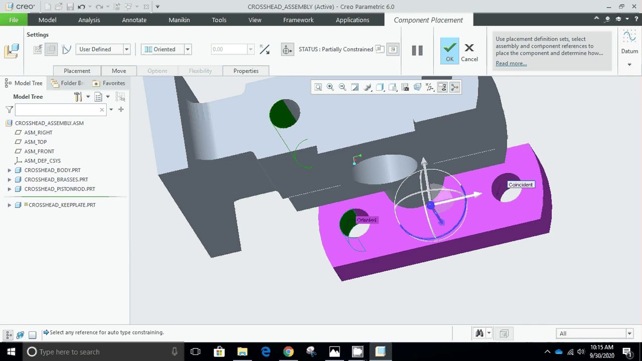 Week12 CREO 6 0 Crosshead assembly