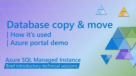 Database copy and move for Azure SQL Managed Instance