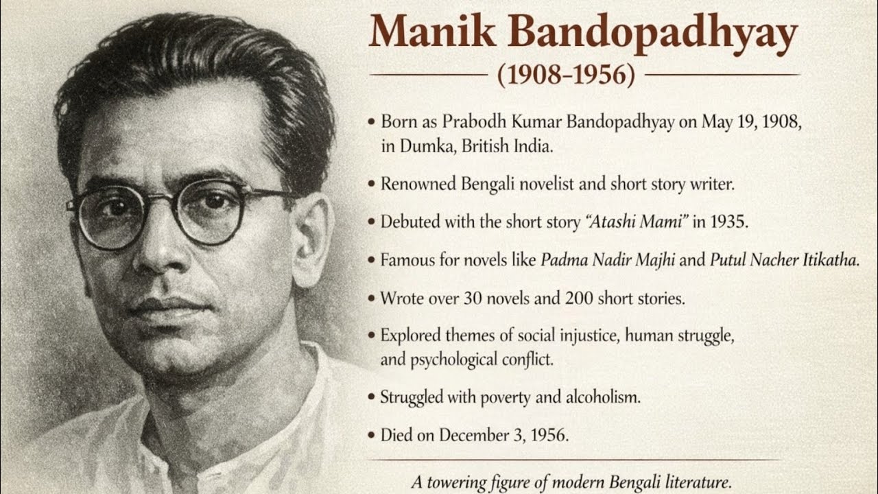 Bangla Rochona | বাংলা প্রবন্ধ | বাংলা রচনা | Manik Bandopadhyay | মানিক বন্দ্যোপাধ্যায়  