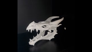 Skyrim dragon skull, 3d printing timelapse