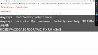 Got another error.... RUNTIME ERROR PLEASE HELP(ROBLOX)