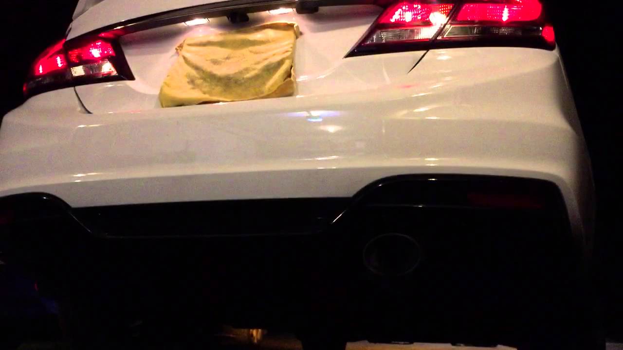 2015 (9th gen) Honda Civic Si STOCK Exhaust and muffler! YouTube