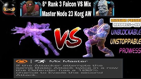 6* Rank 3 Falcon Vs 6* Rank 3 Korg Node 23 Mix Master On Marvel Contest Of Champions