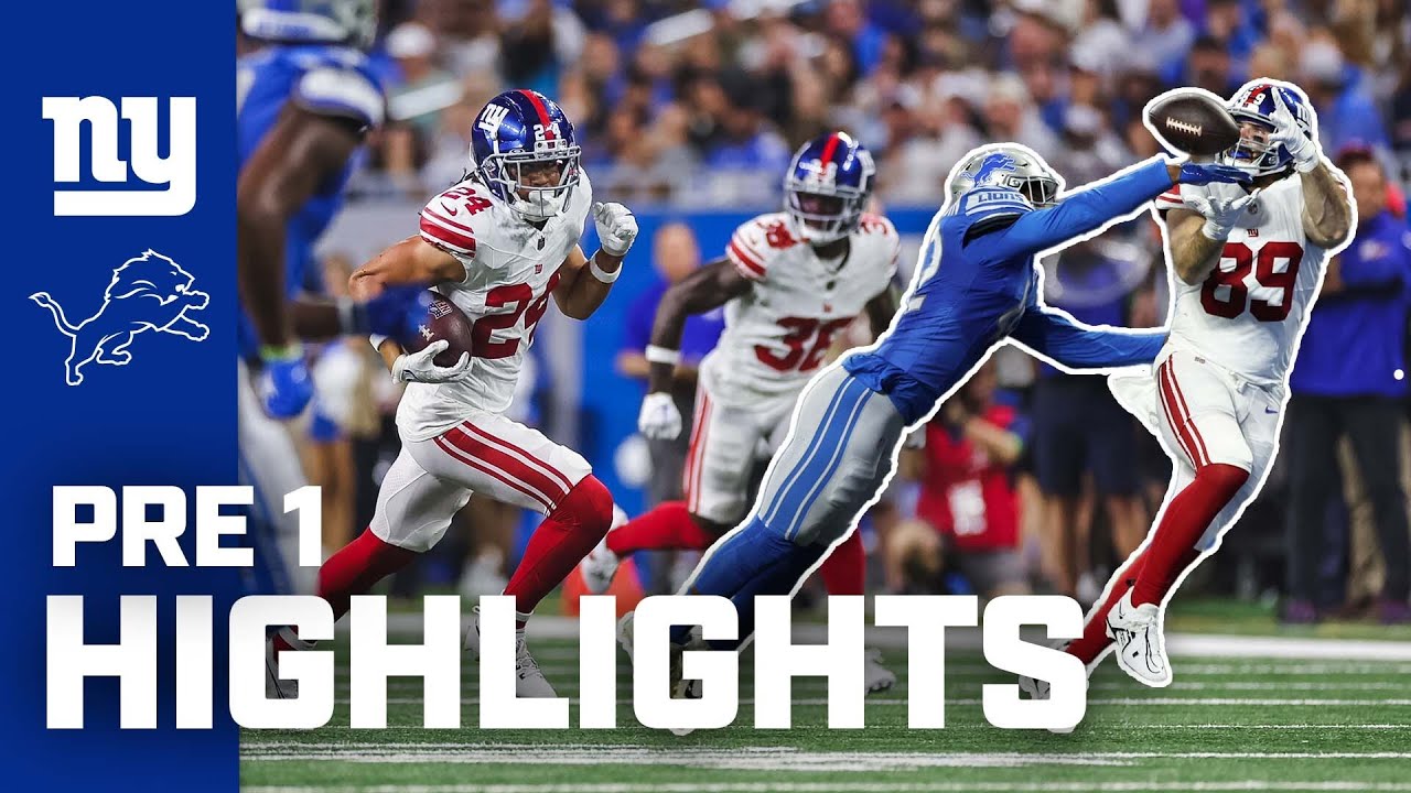 New York Giants vs. Detroit Lions Highlights