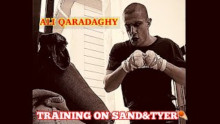 مەشقکردنی عەلی قەرەداخی Ali Qaradaghy’s training on sand