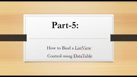 Mastering WPF || Populate Listview through DataTable || In Urdu/Hindi