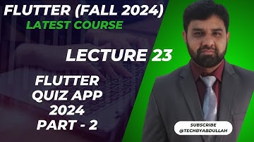 Flutter in Urdu 2024 | Quiz App Complete Part 2 | @TechByAbdullah   #flutterinhindi  #xylophone