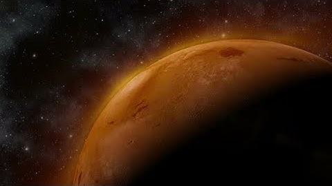 Planet Mars Rotating In Space With Stars And Sun | Motion Graphics - Videohive template