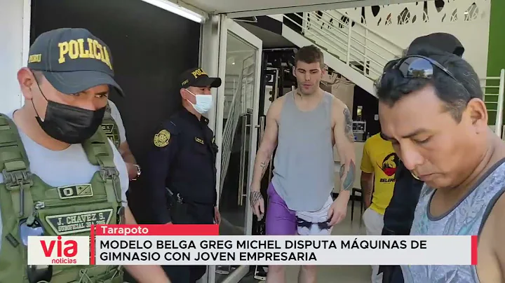 Modelo belga Greg Michel disputa mquinas de gimnas...