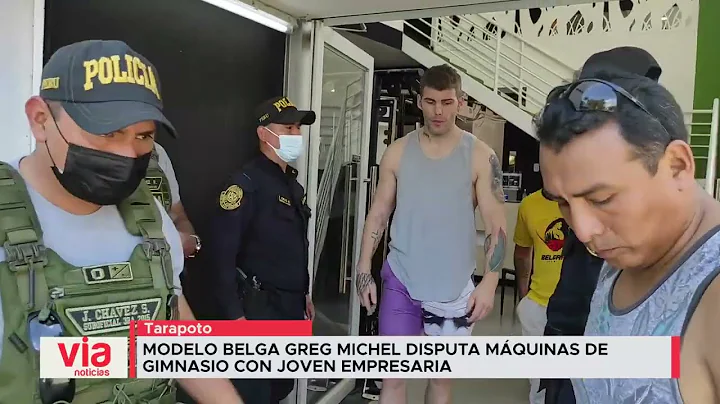 Modelo belga Greg Michel disputa mquinas de gimnas...